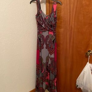 Pink paisley maxi dress